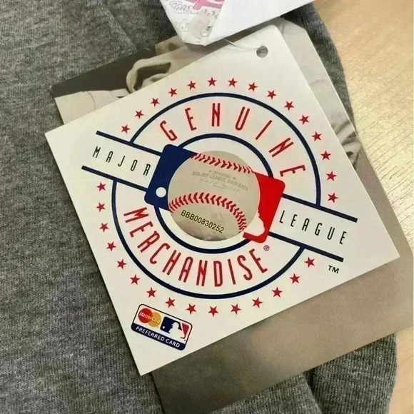 Stitches Men’s MLB Boston Red Sox Raglan T- Shirt Large Grey/Navy - Picture 3 of 9